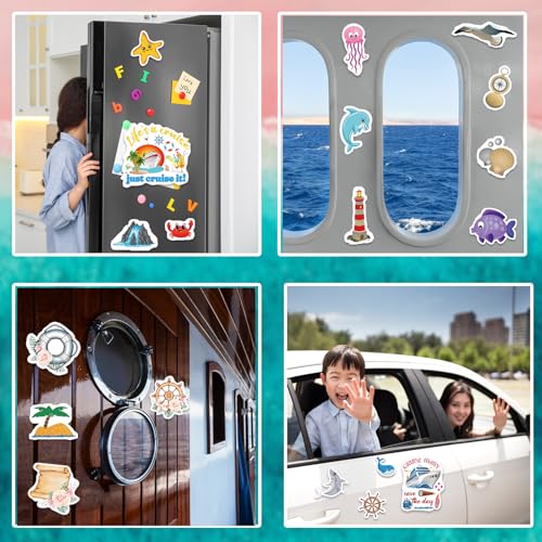 Decoraciones magnéticas para puerta con tema marítimo 30 piezas miniatura 5