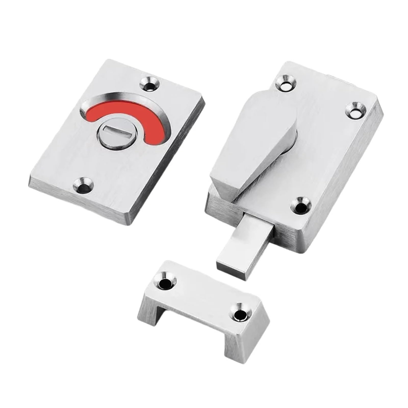 Bojhgo Brown 304 Stainless Steel Pin Lock With Transparent Indicator For Public Toilet Door Bathroom Hardware Accessories