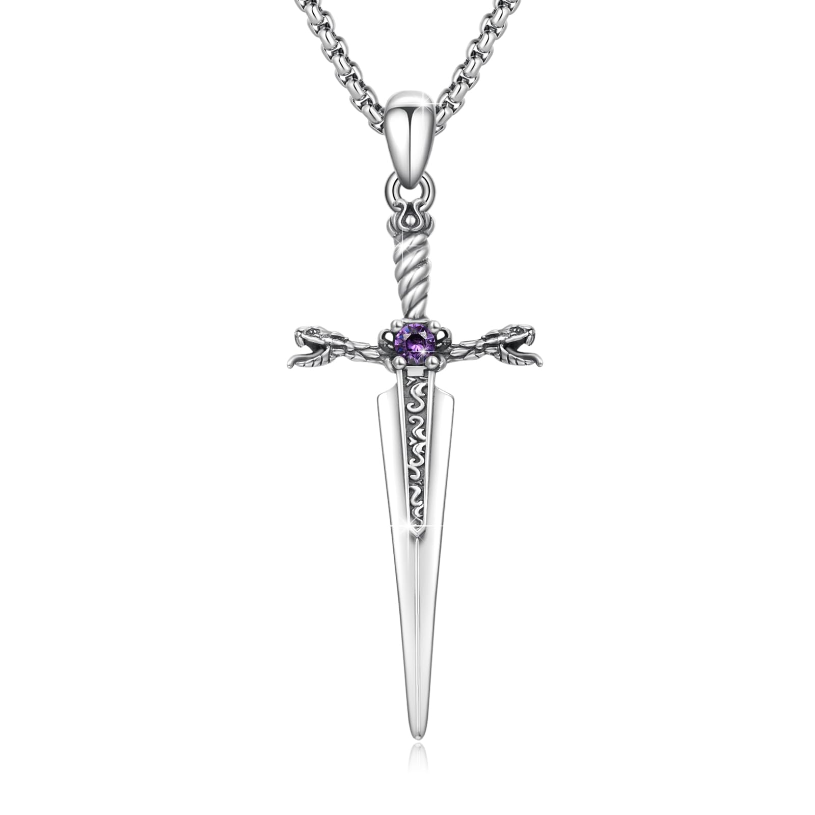 Schlangenkette Silber 925 Schlange Halskette Gothic Schmuck Punk Geschenke für Damen Herren
