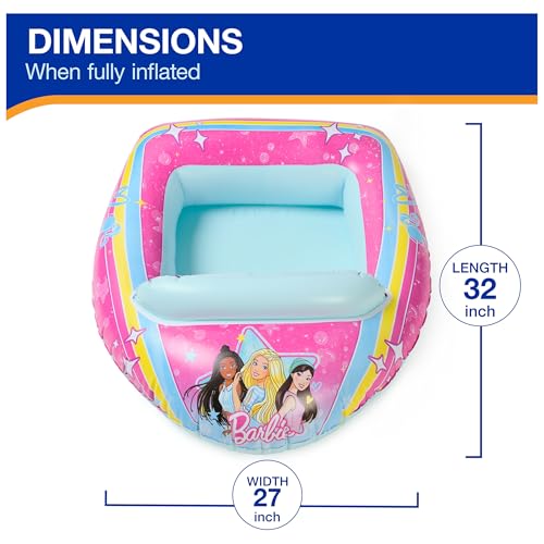 Image of SwimWays Barbie Inflatable Boat Water Vehicle for Ages 3+