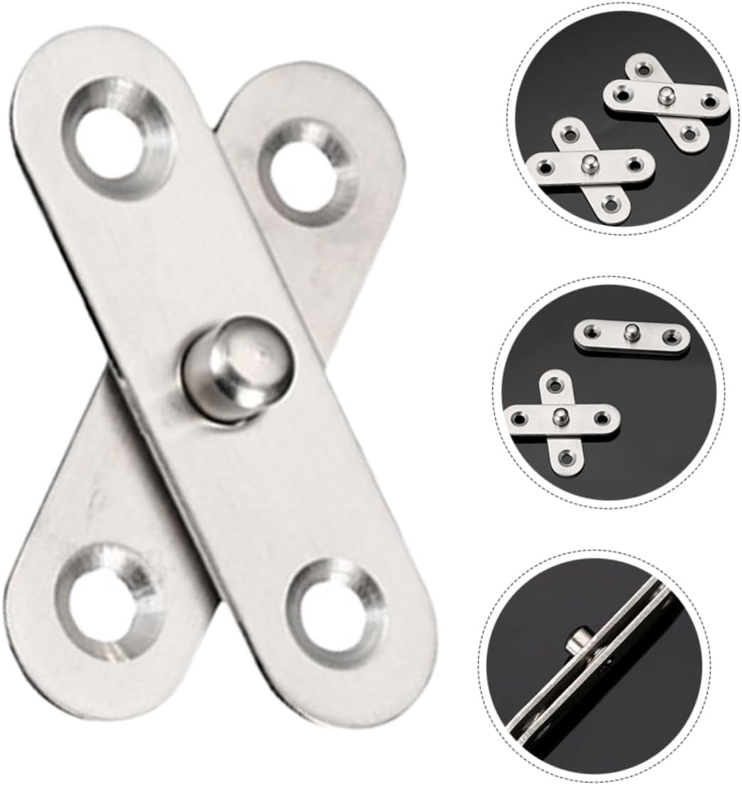 Uonlytech 40Pcs Rotating Hidden Door Hinges Pivot Hinge for Furniture Ultra Thin Design for Seamless Installation Versatile Use for Doors and Windows