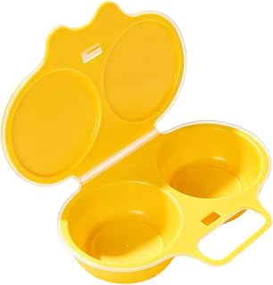 2 Cavity Microwavable Quick Boiler | Egg Microwave Cooker Nonstick | Quick-Heat Microwave Egg Poacher For Breakfast Sandwiches, Hamburger, Restaurants Home, Kitchen, Cooking, Camping,
