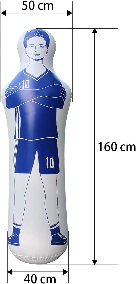 SUNSHINE-MALL Soccer Training Dummy,Boxing Bag for Adult, Portable Soccer Dummy Goalkeepr Air Mannequin, for a Great Training Tool (Blue 160 cm) : Sports & Outdoors