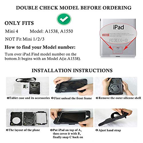 Tsq Ipad Mini 5 Case For Kids Girls | Ipad Mini 4 Case With Swivel Kickstand Hand Strap Shoulder Strap | Rugged Shockproof Protection Case For Ipad Mini 5Th Generation 7.9 Inch | Red #TOP6