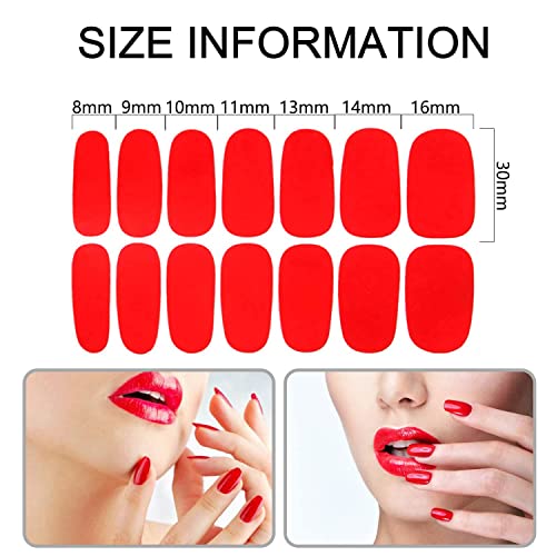 Silpecwee 224 Pieces 16 Sheets Solid Color And Matte Nail Wraps Self Adhesive Nail Stickers Nail Polish Strips For Women Nail Art Stickers Nail Accessories With 1Pc Nail File #TOP2