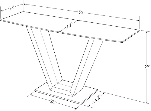 Miniatura 2 de Mesa consola Puerto moderno con mármol de Carrara parte superior y base de acero inoxidable
