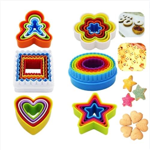 TSKDKIT 32 Pcs Biscuit Cutters Shapes Cookie Cutter Set Plastic Cake