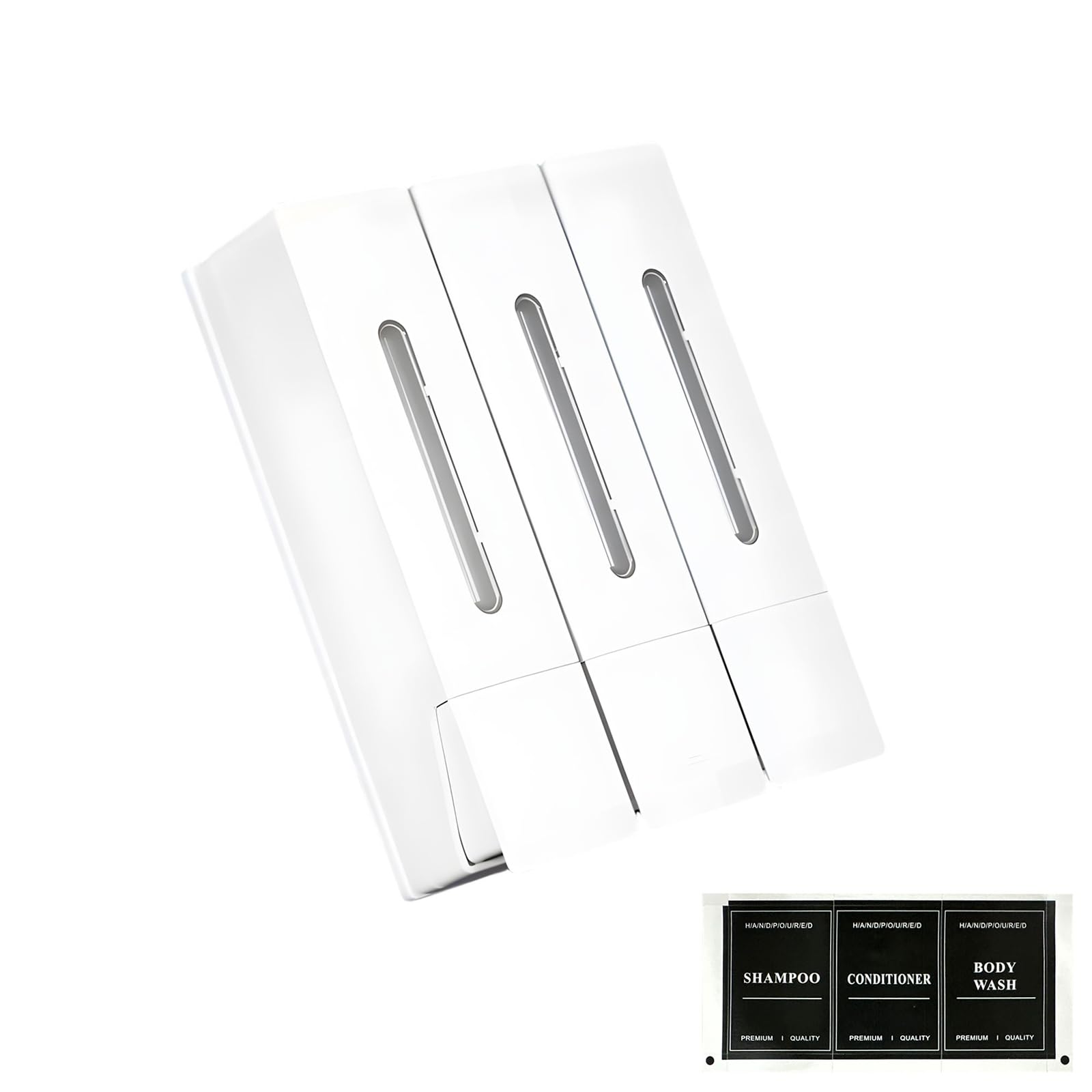 Wall Mount Soap Dispenser for Shower 1200ml Storage Space ABS Make Quick Setup Press Structure Simple Install Wall Mounted Shampoo Conditioner Dispenser