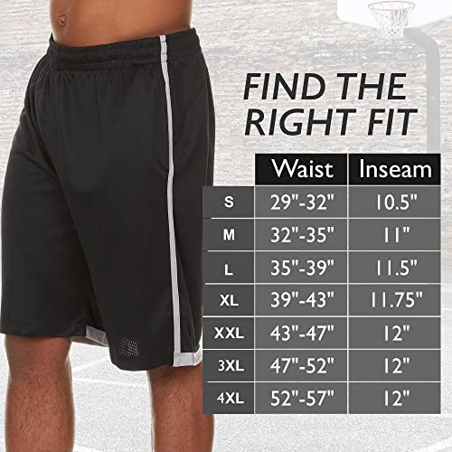 Athletic Shorts For Men - 4 Pack Men's Activewear Quick Dry Basketball Shorts - Workout, Gym, Running #TOP4