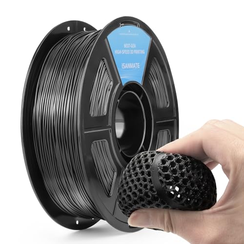 iSANMATE HS 95A TPU Filament 1.75mm 50-200mm/s Hohe Geschwindigkeit Flexible TPU 3D Drucker Filament Maßgenauigkeit +/- 0 03 mm Weiches Schwarz TPU 1KG(2.2lbs) für Bambu Lab und die meisten 3D Drucker
