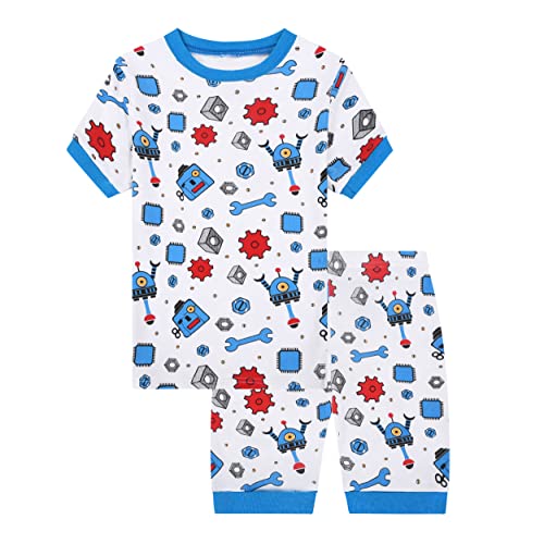 Benaive Boys Pajamas Sets 4 Pieces Toddler Boy Summer Pajama Shorts Kids Pjs Cotton Sleepwear Size 2T - image 3