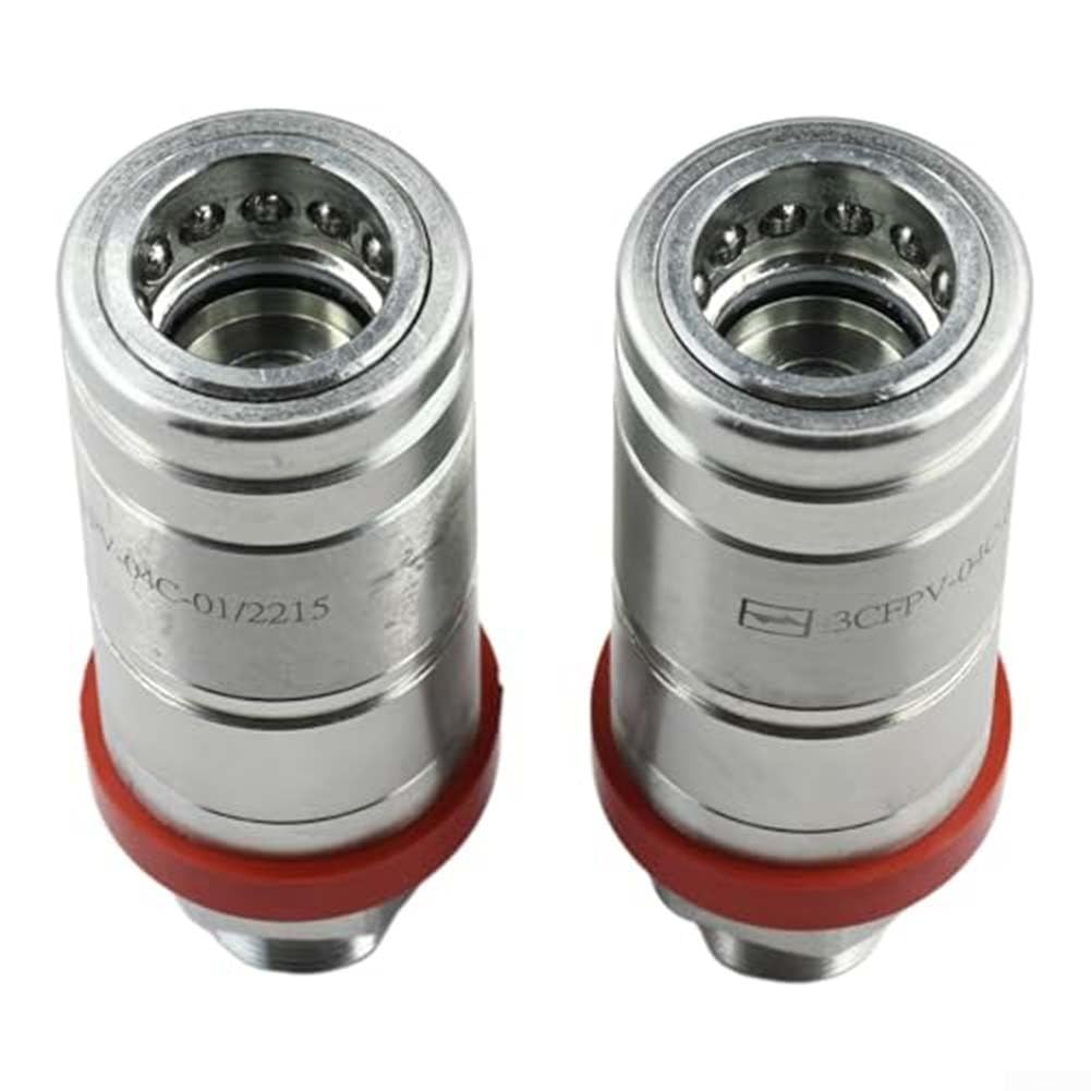 Acoplador rápido hidráulico hembra para tractor SCV, M22 x conector de separación de rosca con válvula de alivio de presión, compatible con 6400 6410 6420 6800 y para