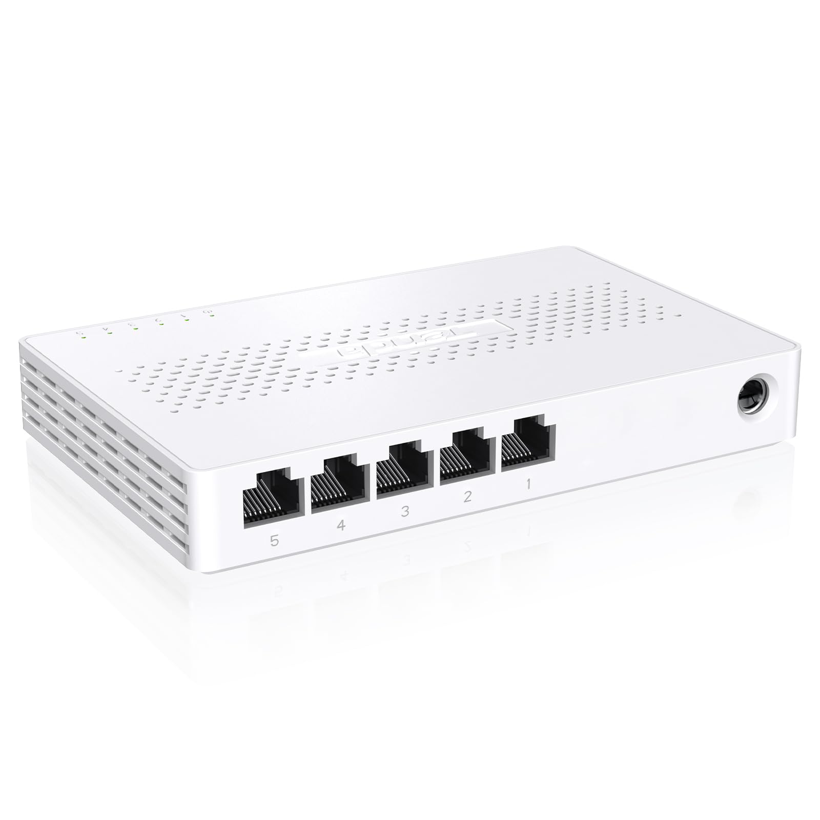 Tenda Switch Ethernet 2.5 Gigabit 5 Porte Switch di Rete LAN(Plug & Play, Unmanaged, Funzionamento silenzioso, Scocca in Plastica, Ideale per NAS 2.5G, Server, AP WiFi 6/7, Computer) (SE105)