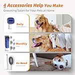 Dog Grooming Kit with Pet Grooming Vacuum, Dog Clipper, Pet Shedding Brush, Cleaning Tool in 1, Low Noise Dogs Vacuum for Cats - Image 5