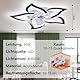 LED Leise Deckenventilator Mit Beleuchtung 50W Deckenlampe Mit Ventilator Mit Fernbedienung /APP Dimmbare Lampe Mit Ventilator 5 Lichter Blumenform Acryl Lampenschirm Wohnzimmer Schlafzimmer Schwarz