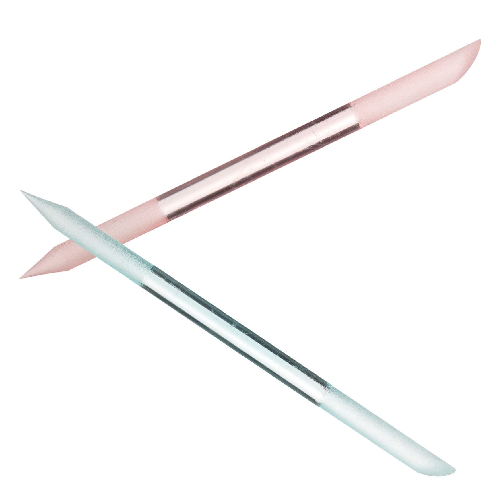 PACKOVE 2Pcs Manicure Glass Nail File Portable Polishing Tool for Nail Art Easy to Use Cylinder Design Suitable for Salon Home Nail Care