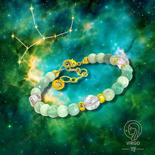 Zodiac Bracelets for Women 12 Constellations Healing Crystal Shiny Facet Beads Birthstone Bracelet Birthday Inspirational Gifts for Women Horoscope Astrological Bracelet2