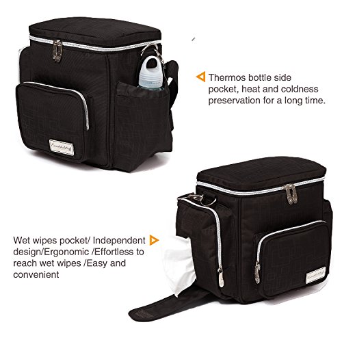 Knuddelstuff 'Winslow' Borsa per pannolini Nero