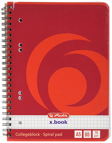 Herlitz 297531 Collegeblock A5 70g/m 80 BI kar Rand links
