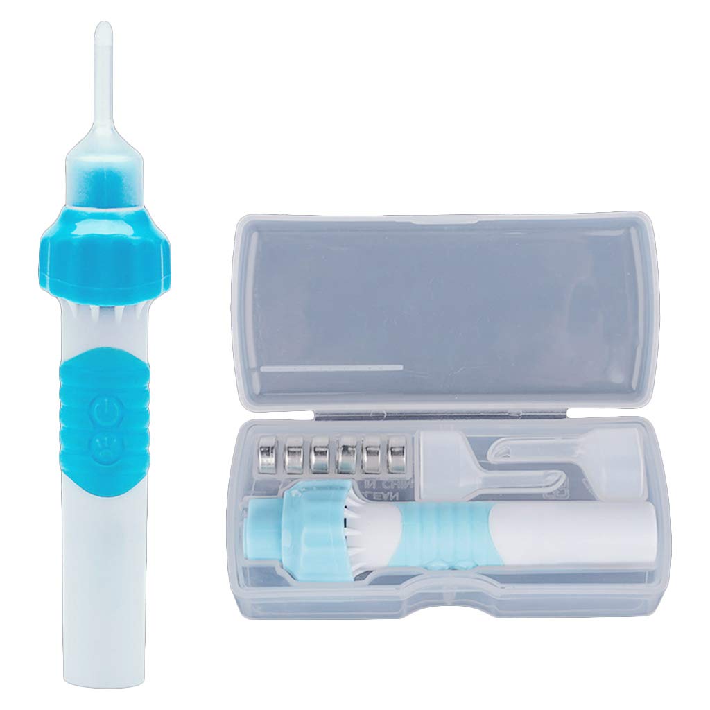 KERDEJAR Safety Electric Cordless Vacuum Earwax Remover Ear Wax Removal Cleaner Painless Cleaning Tool Kit with LED Light Powerful Suction for Adults Kids
