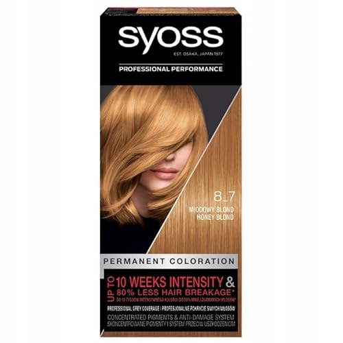 Syoss Permanent Coloration Haarfärbemittel, 8.7 Honigblond 115 ml