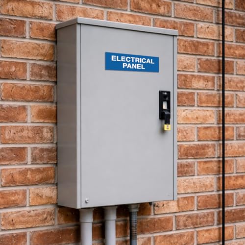 Panneau électrique mural 2" x 6" argenté brossé pour plaque de finition