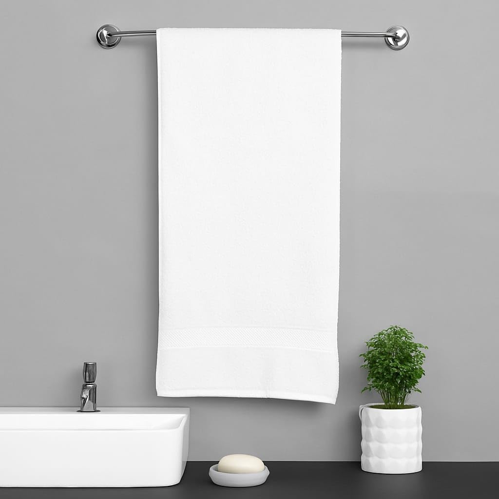 100% Cotton Bath Towel Set – Ultra Soft & Absorbent, Quick Drying, Hotel & Spa Quality, 70x140 cm – Luxury Bathroom Towels – 4 Pcses (Gray)