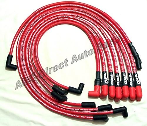 Chevrolet Corvette Camaro Pontiac Firebird Parisienne 1984 1985 1986 1987 1988 1989 1990 1991 10mm High Performance Red Spark Plug Ignition Wire Set