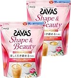 ザバス(SAVAS) シェイプ&ビューティ ミルクティー風味 900g プロテイン ソイ 明治 (× 2)