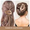 Yeomju 4 Stück Haarklammern für Damen, Französisches Haarspangen Damen, Flach Sicherer Halt Innenzähne Haar Krallen,Starker Halt Seitliche Haarklammern #4