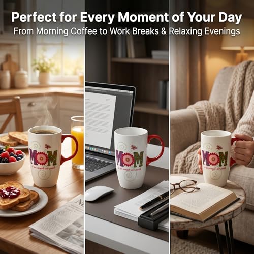 Taza de cerámica 17oz con tapa y caja de regalo miniatura 5
