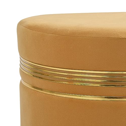 Image of NACIA Wooden Ottoman Stool for Living Room, Ottoman pouffes for Sitting, Puffy Chair Bench for Home Decor, Ottoman & Stools, Footrest Pouf Foot Stool for Office Room Decor, (16 inchx16 inchx17 inch, Beige)