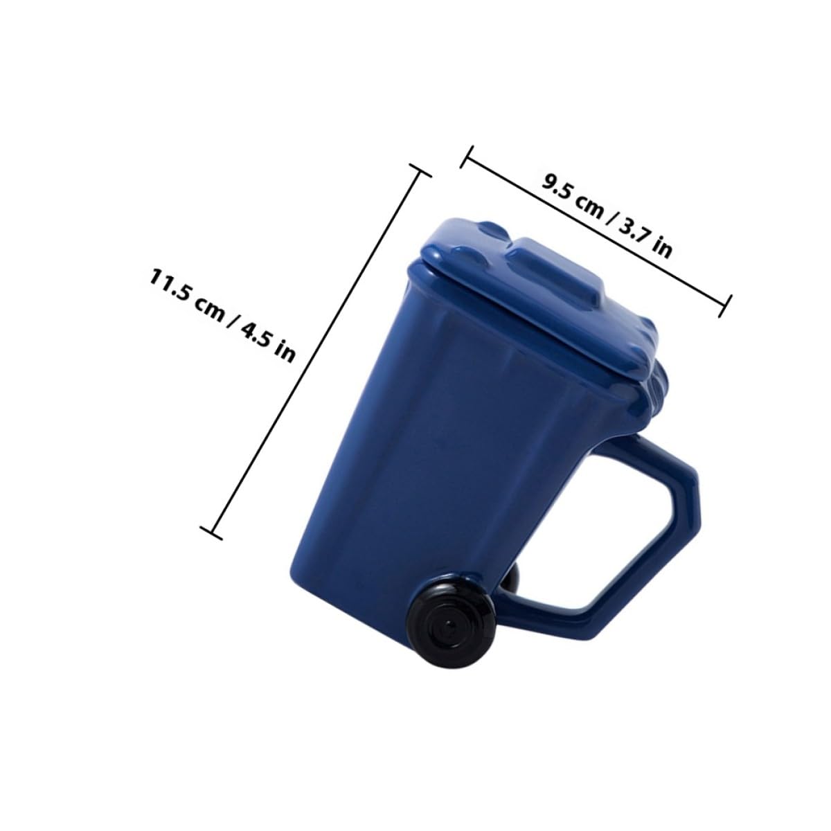 INOOMP Kaffeetasse 400ml aus Keramik, Blau, für Täglichen Gebrauch | Interessantes Design, Anti Scalding und Robust, Passend für Büro, Zuhause und Wohnaccessoire