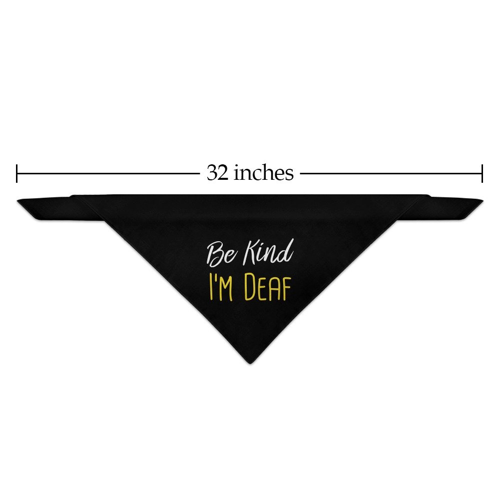GRAPHICS & MORE Be Kind I'm Deaf Dog Pet Bandana - Black