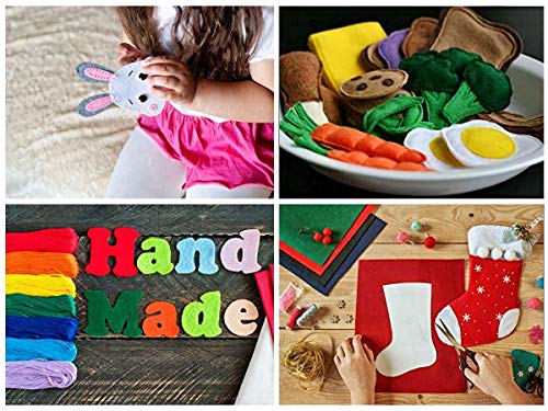 Fabricla Acrylic Felt Fabric - 72" Inch Wide 1.6Mm Thick Felt By The Yard - Use Soft Felt Sheets For Sewing, Cushion, And Padding, Diy Arts & Crafts (1 Yard, Black) #TOP5