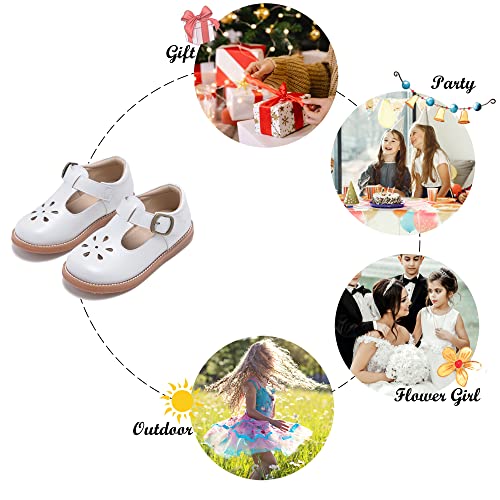 Image of Felix & Flora Toddler Little Girl Mary Jane Dress Shoes - Ballet Flats for Girl Party School Shoes