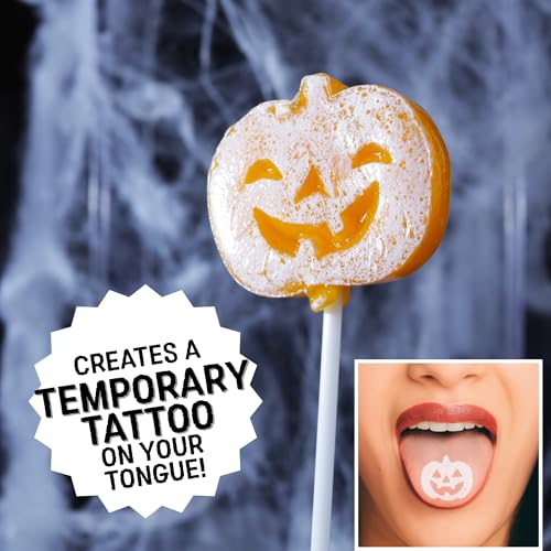 Halloween Pumpkin Tattoo Lollipop, Individually Wrapped, 24 Count | Treat or Treat Suckers, Assorted Fruit Flavors, Seasonal Party Favors, Easy to Share, Boo Basket Fillers - image 6