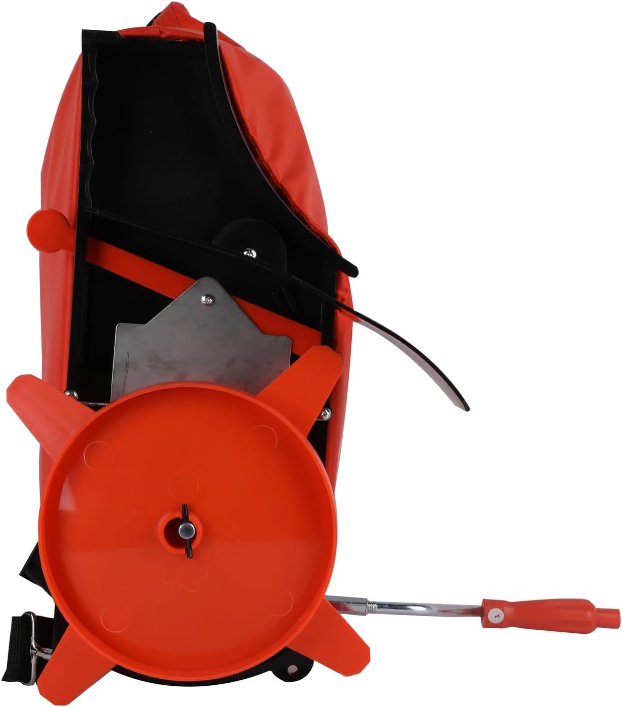 Agri-Fab 45-0639 25 lb. Handheld Bag Seeder Spreader with Waterproof Bag, Enclosed Gears, Adjustable Shoulder Strap, Rear Baffle, Orange