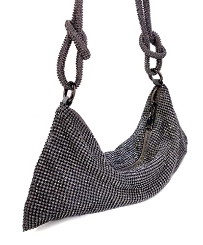 Image of Rhinestone Hobo Bag for Women Rhinestone Purses Sparkly Evening Handbag Shiny Diamond Purse for Wedding Parties 2026 | Rhinestone