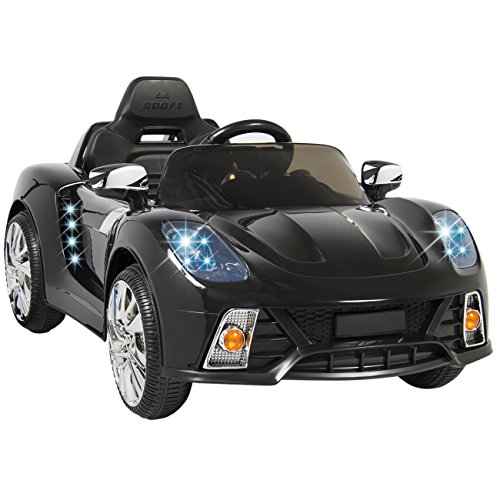 Best Choice Products 12V Kids Battery Powered Remote Control Electric RC Ride-On Car w/ 2 Speeds, LED Lights, MP3, AUX - Black