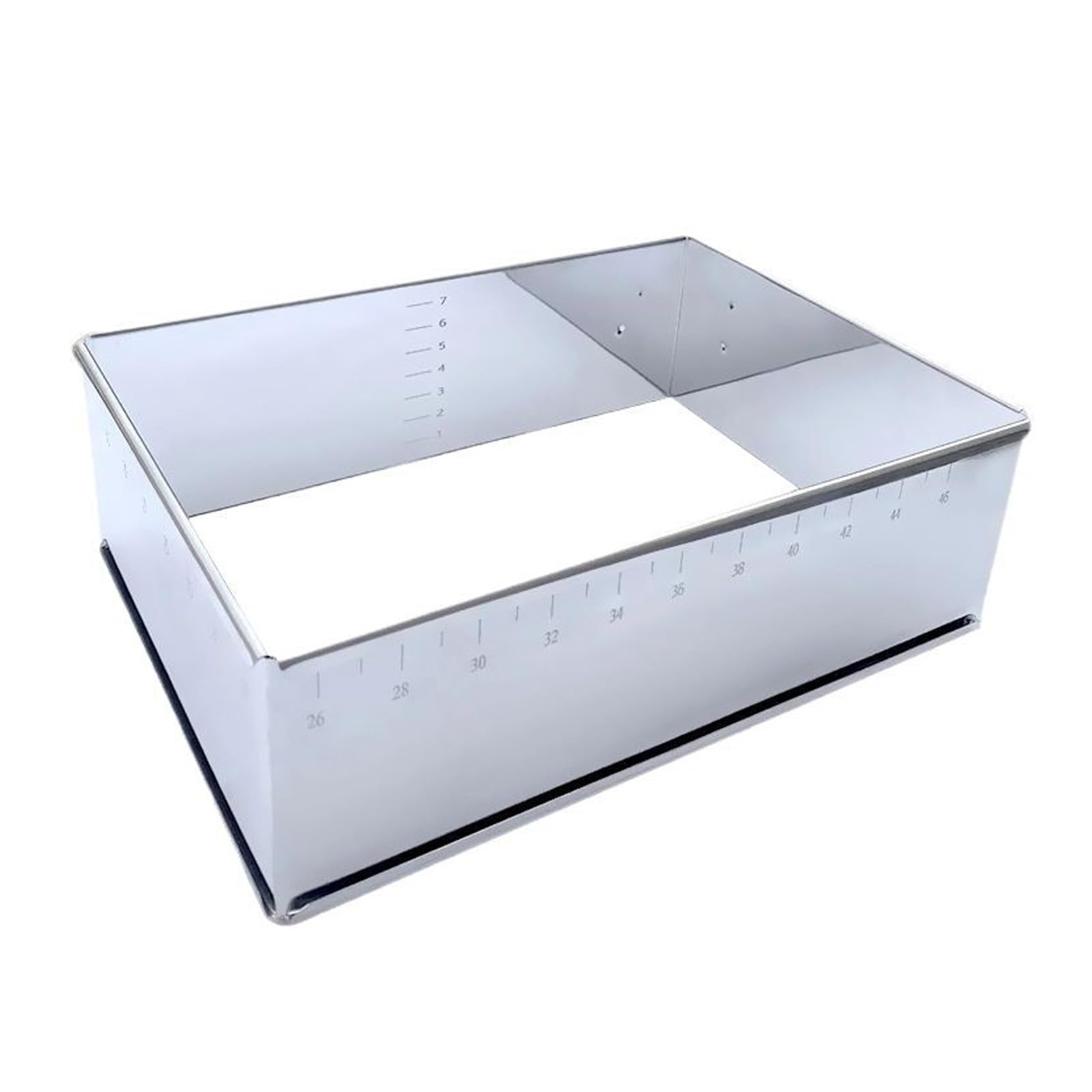 Xjdzineq Flexible Size Stainless Steel Rectangular Cake Molds for Even Heat Distribution Tiramisus Baking Accessories Adjustable and Expandable Rectangular Mousses Rings Mold