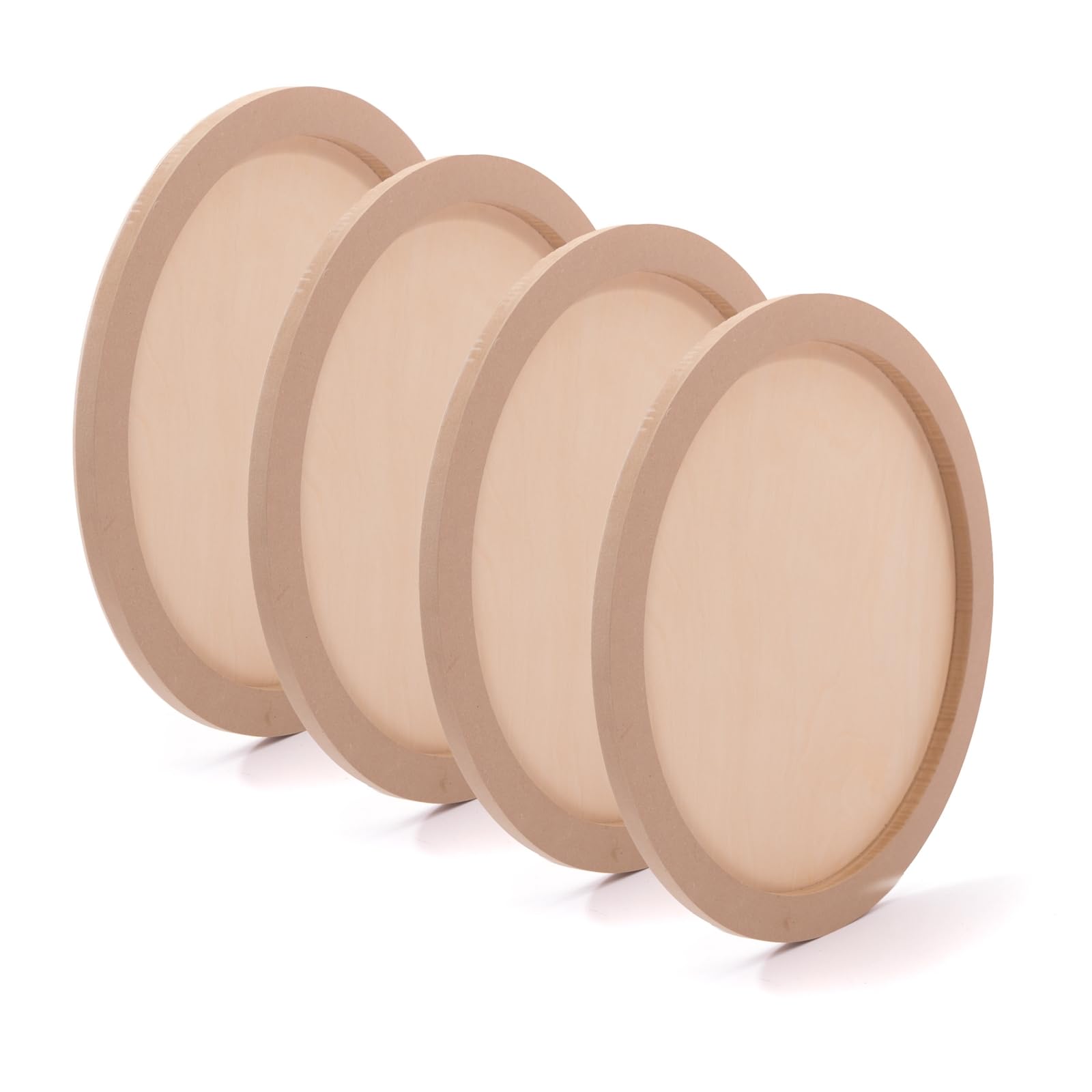 4 x superfici rotonde in legno | Diametro 60 cm | Profondità 2 cm | Legno di betulla non trattato | Tavola di legno, tela in legno, per pittura e bricolage fai da te