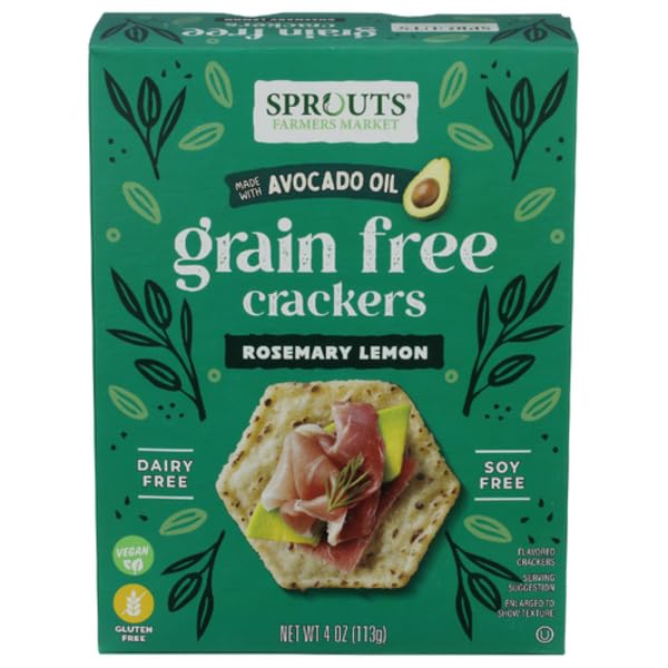 Galletas Sprouts Rosemary Lemon Grain Free Crackers 4 oz