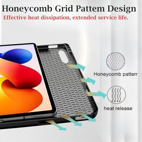 Image of ProElite Case Cover for Xiaomi Redmi Pad 2 Pro 12.1 inch Case, Deer Flip case Cover for Xiaomi Redmi Pad 2 Pro 12.1 inch Case with Pen Holder [Auto Sleep Wake Feature], Wine Red