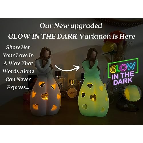 Daughter-Gifts-from-Mom-Glow-in-The-Dark-Candle-Holder-Statue-WFlickering-LED-Candle-Unique-Mothers-Day-Christmas-Birthday-Gifts-Ideas-Mama-Regalos-Greeting-Card-Included-Hand-Painted Daughter Gifts from Mom Glow in The Dark Candle Holder Statue WFlickering LED Candle Unique Mothers Day Christmas Birthday Gifts Ideas Mama Regalos Greeting Card Included Hand Painted