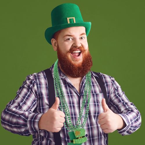 Kit accessoires Saint Patrick et collier perles trèfle pour défilé irlandais - 7