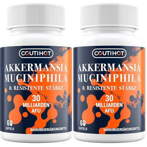 Akkermansia Muciniphila 30 Billones AFU - Mejorado con Almidón Resistente | Fórmula sin OGM y sin Gluten para Mujeres y Hombres - 120 Cápsulas de Liberación Retardada
