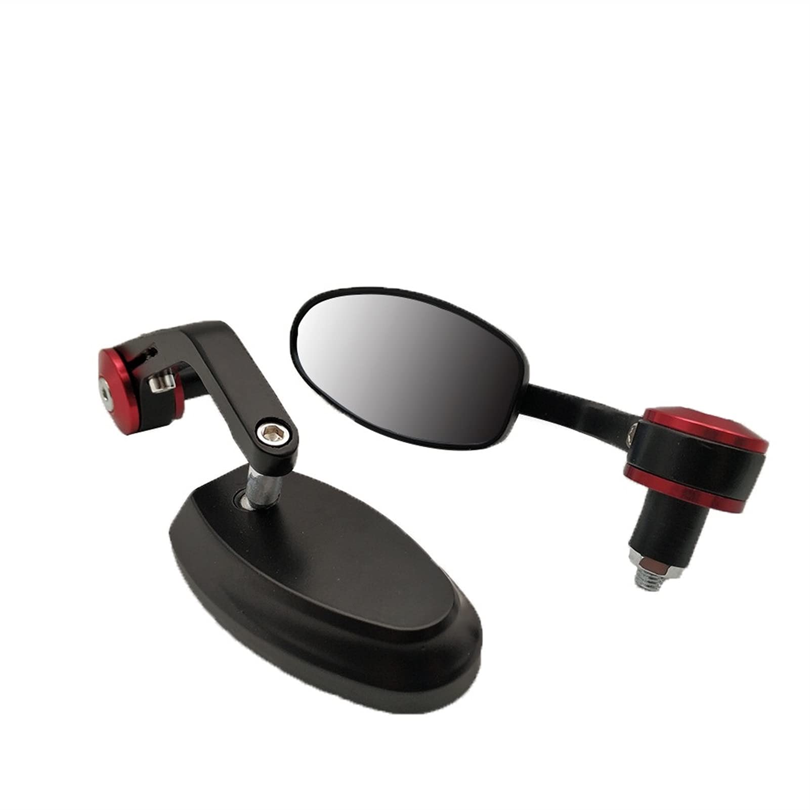 Rétroviseur moto guidon CNC rouge haut de gamme pour guidons de 22mm