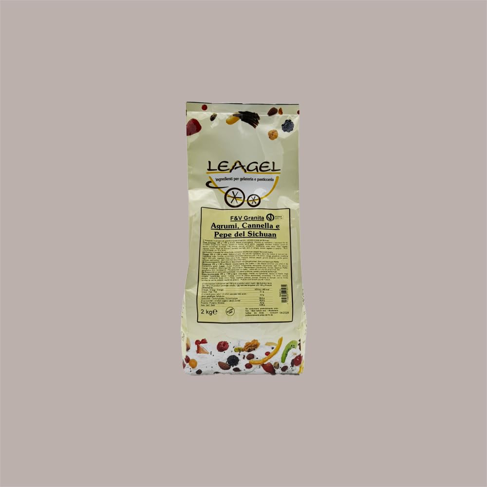 Lucgel Preparato in Polvere per Granita Agrumi Cannella e Pepe del Sichuan Leagel - 2 Kg -