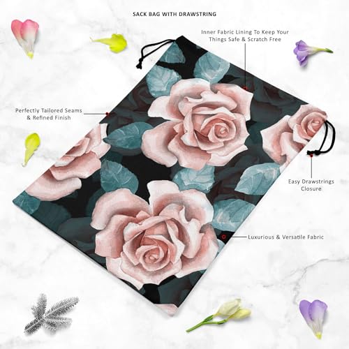 Image of ArtzFolio Beautiful Buds | Reusable Sack Bag | Bag for Gym, Storage, Vegetable & Travel